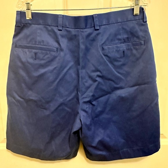 Brooks Brothers 346 Shorts Mens W33 Blue Chino Lightweight Advantage Pleated - Picture 2 of 6